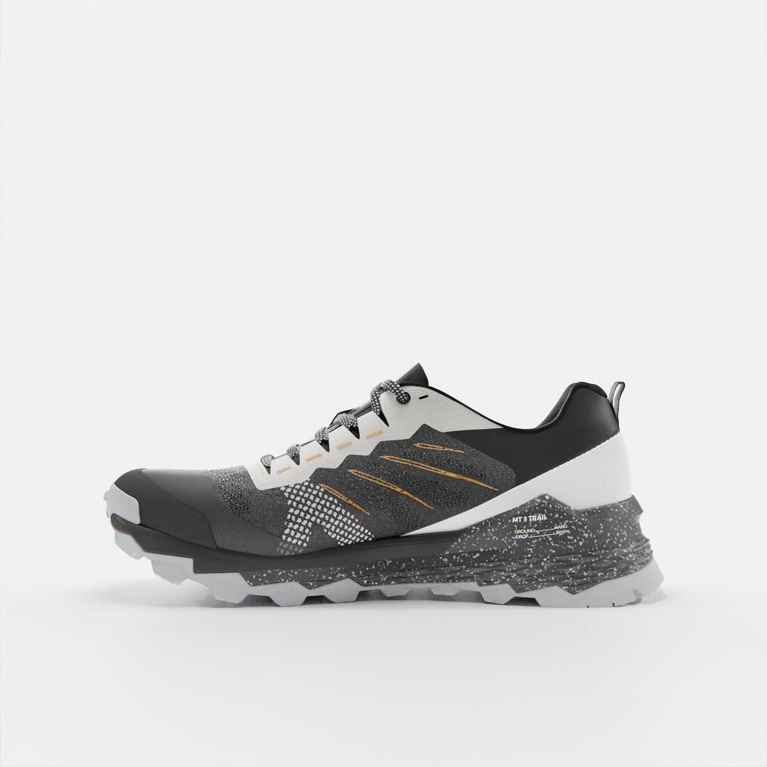 Chaussures de running trail homme, Kiprun mt3, noir blanc