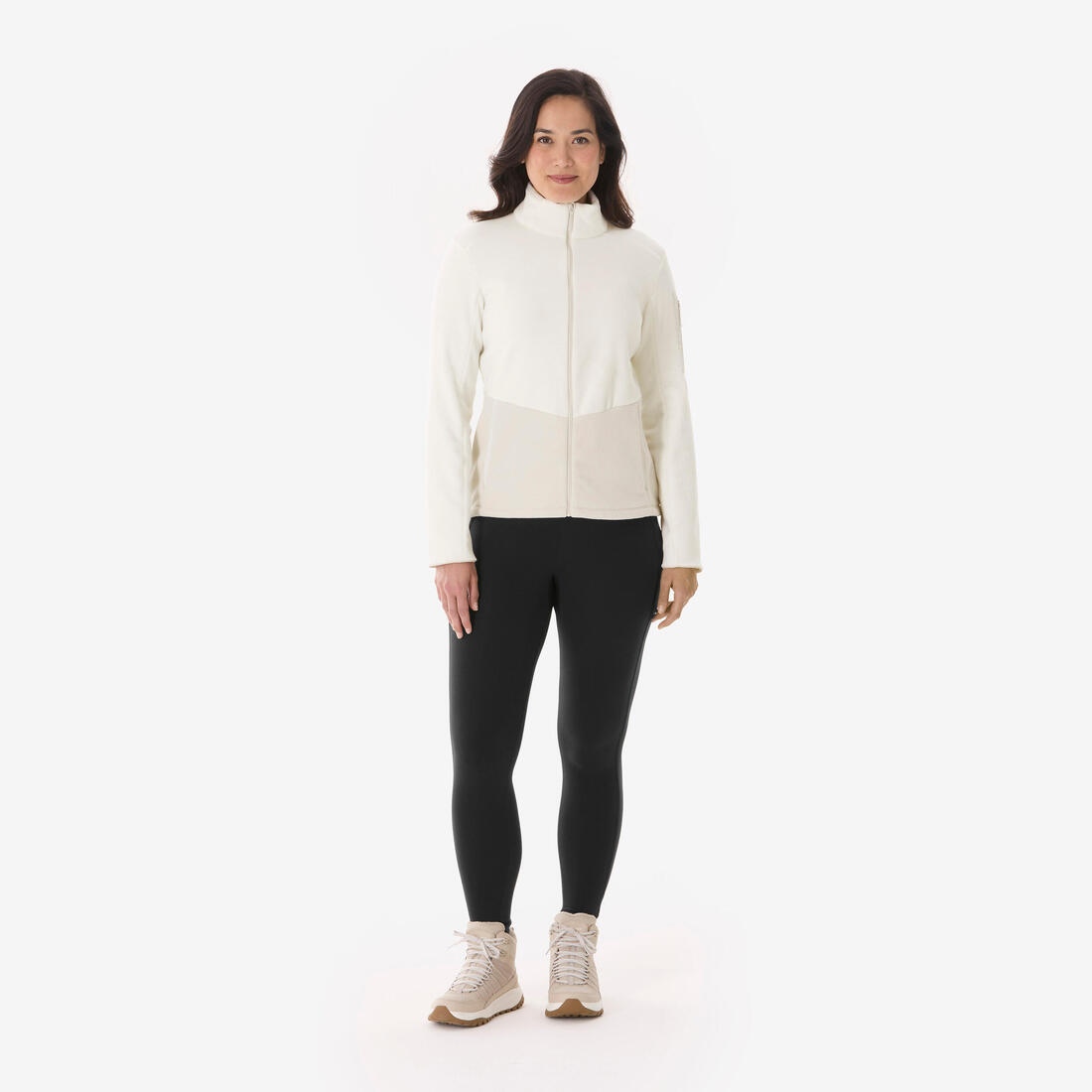Polaire de randonnée femme, MH500 full zip