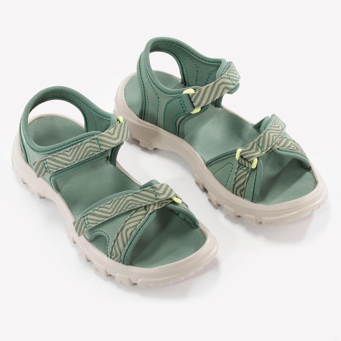 Sandales de randonnée enfant - MH100 KID bleues et jaunes - 24 AU 31