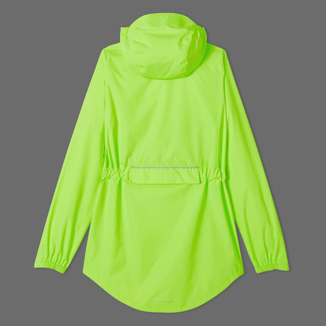 VESTE PLUIE VELO VILLE FEMME 120 JAUNE FLUO CERTIFIÉE EPI VISIBILITÉ JOUR