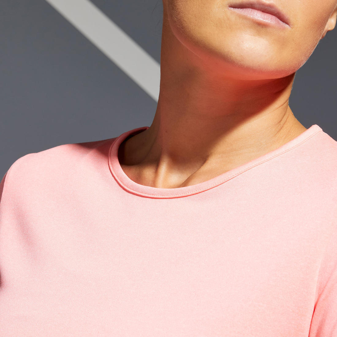 T-Shirt tennis col rond dry femme - Essentiel 100