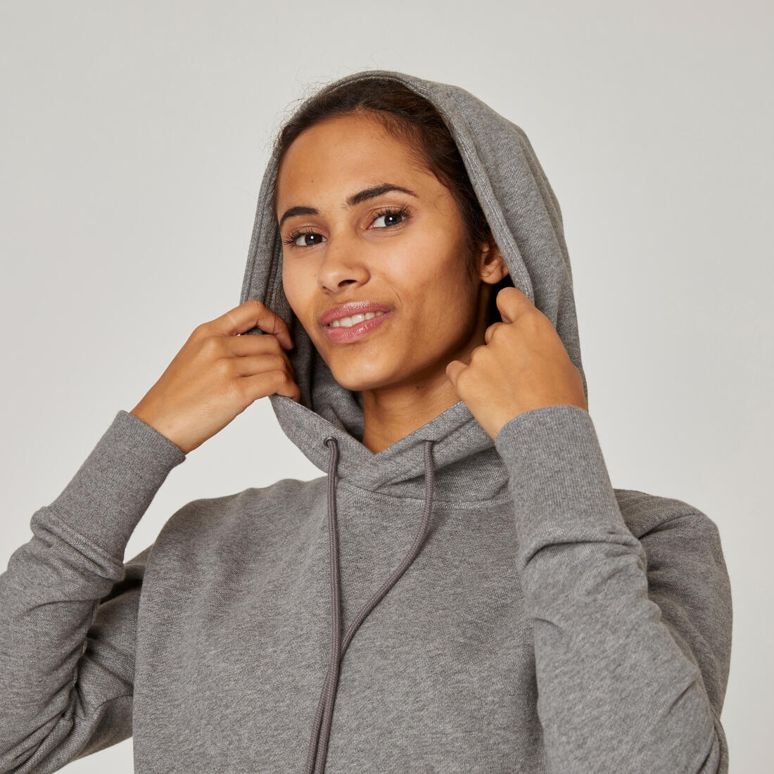 Sweat à capuche en coton fitness femme