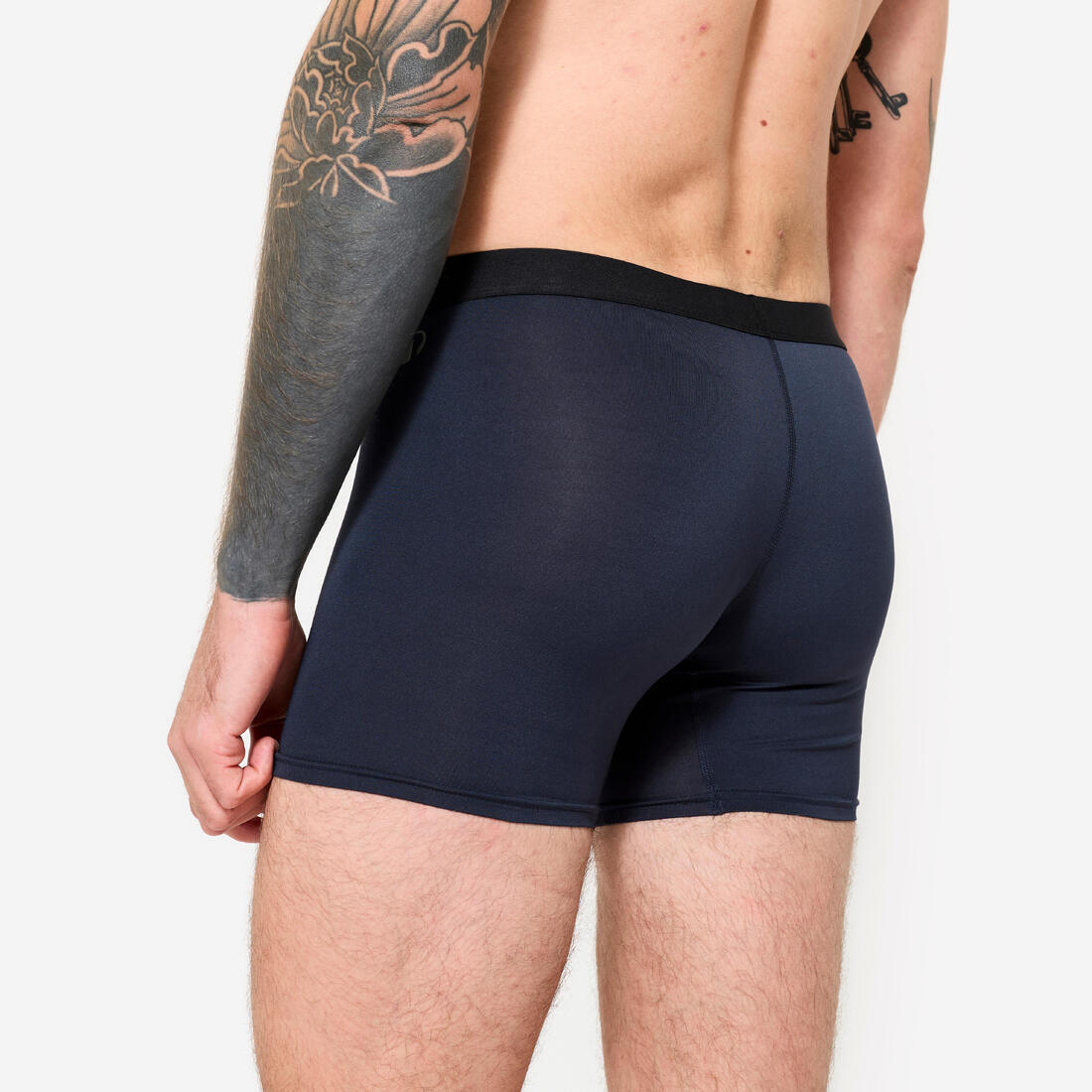 Lot de 3 boxers respirants en microfibre Homme, Bleu foncé