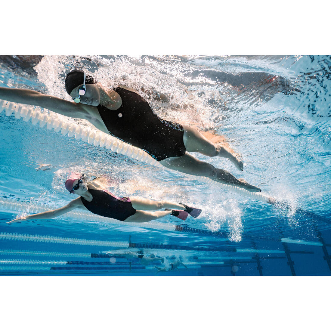 Maillot de bain 1 pièce natation Femme - Kelly noir