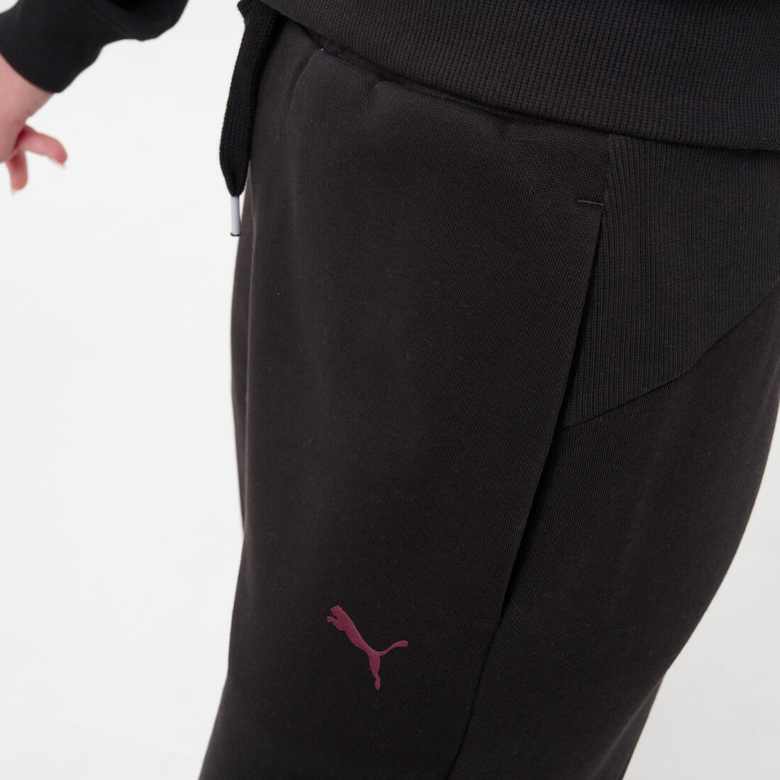Pantalon de jogging fitness femme, noir