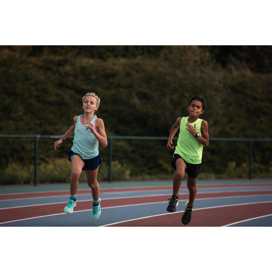 Débardeur de running sans couture Fille - KIPRUN 900 light vert