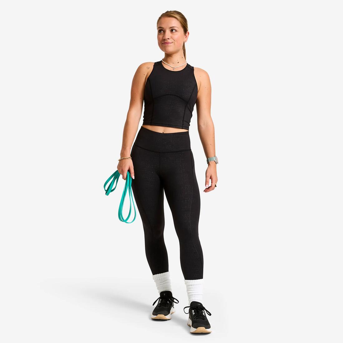 Legging de sport taille haute gainant femme foncé