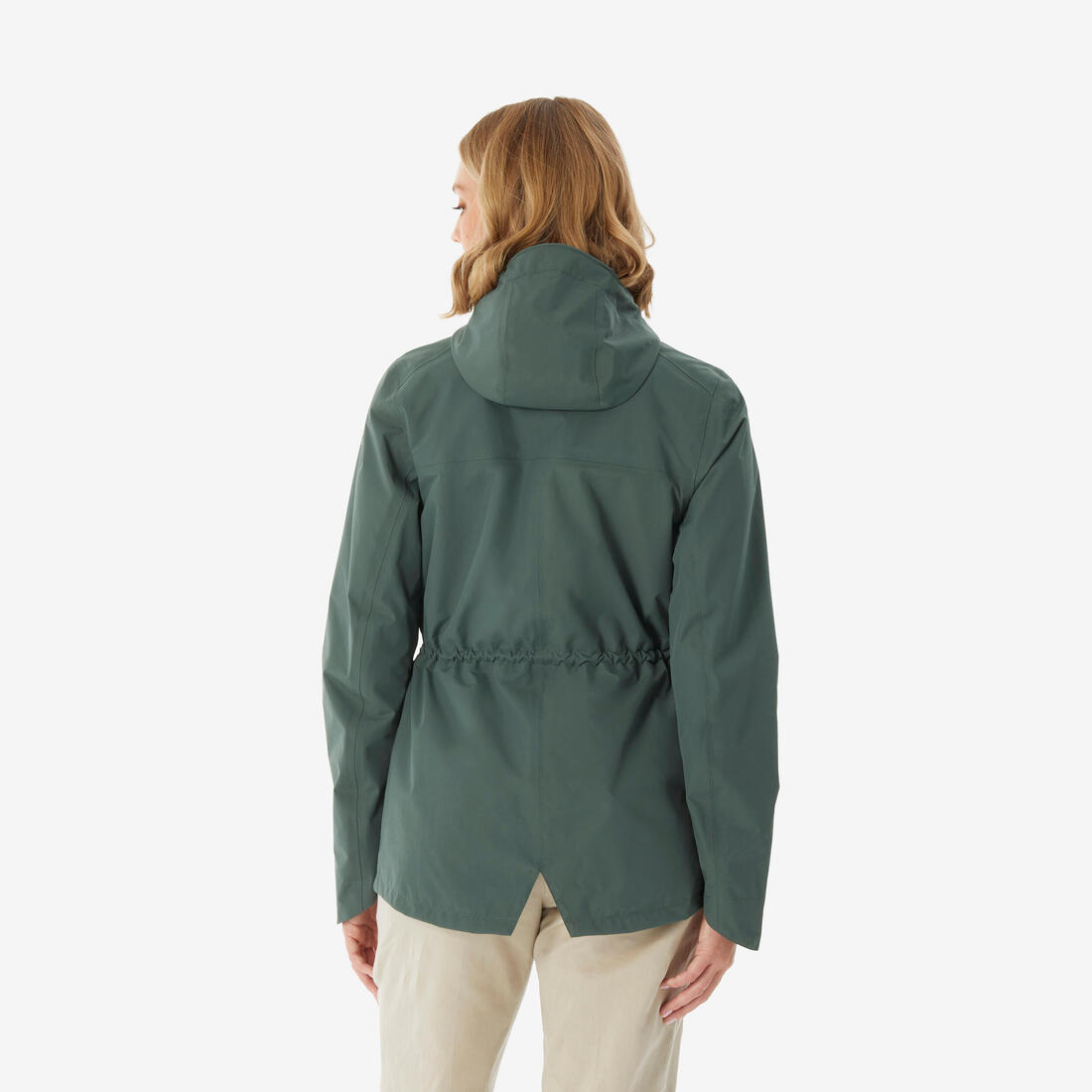 Parka de randonnée imperméable femme, NH500 vert