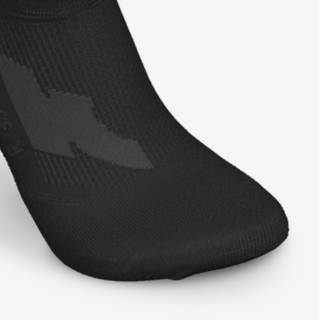Lot de 2 paires de chaussettes de running junior, run500 noir