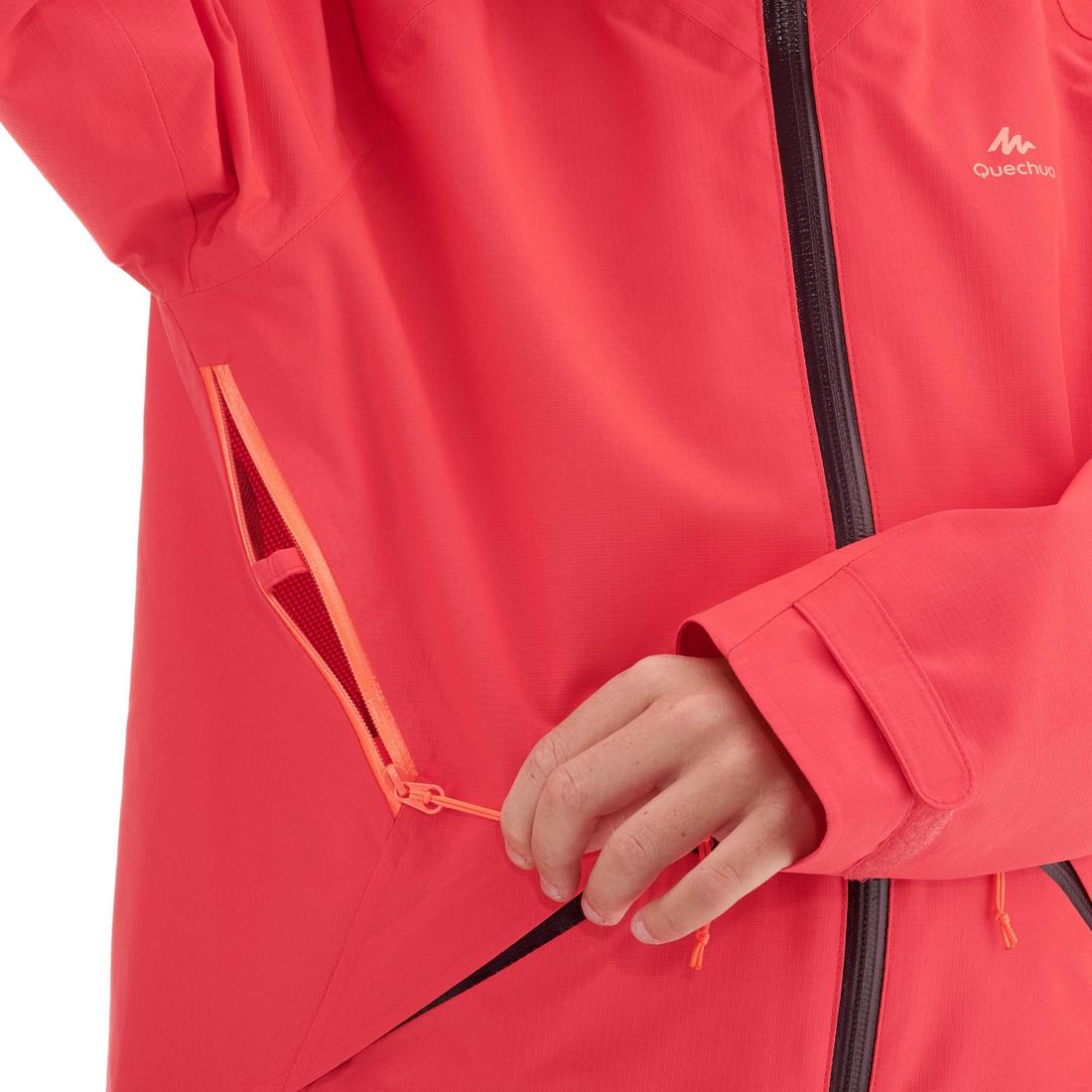 Veste imperméable de randonnée - MH900 corail - enfant 7-15 ans