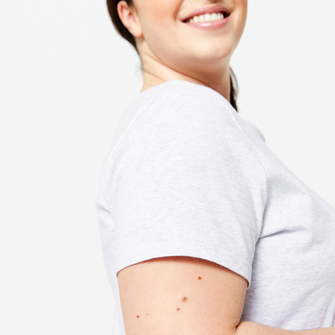 Tee-shirt en coton col rond femme