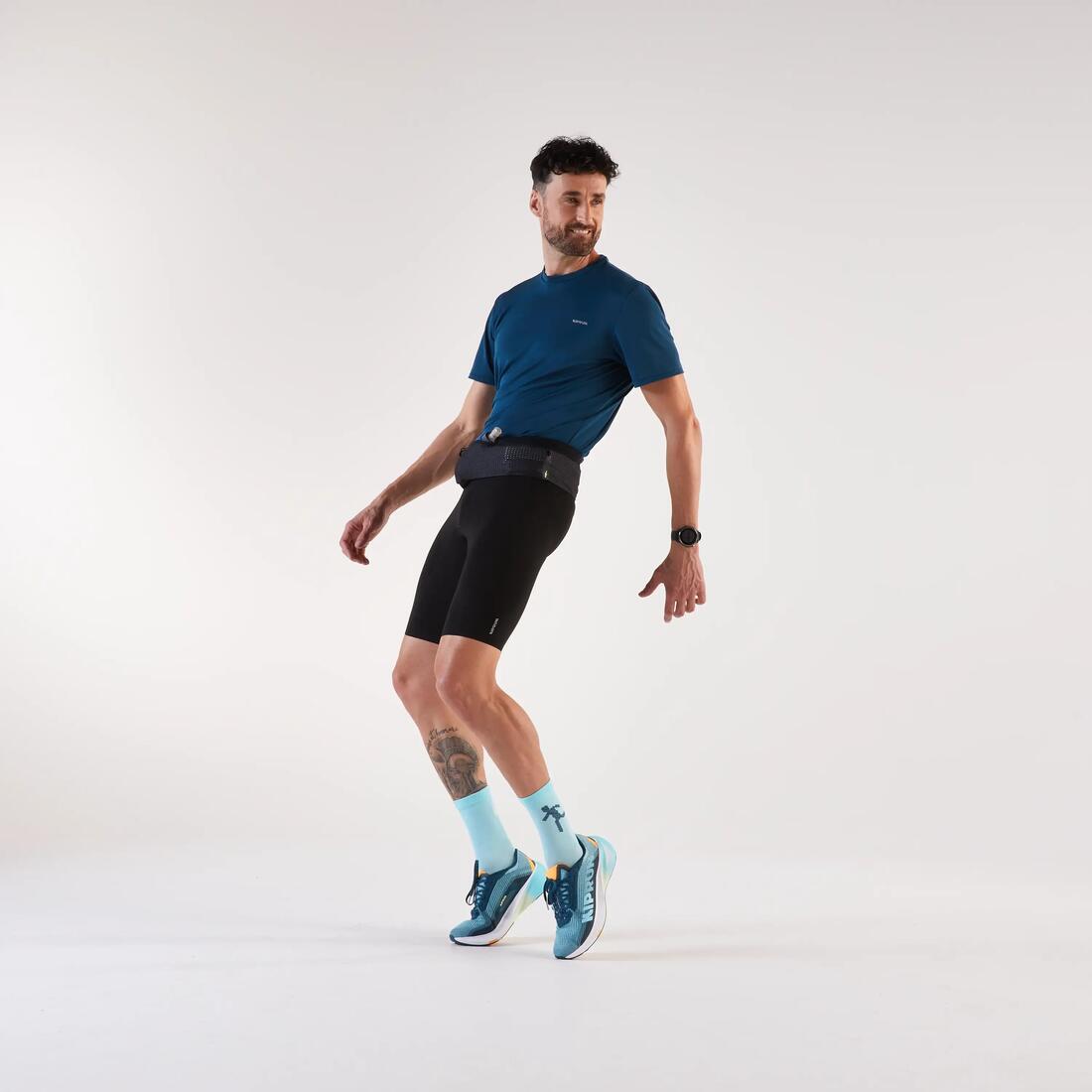 Ceinture hydratation de running porte flasques noire