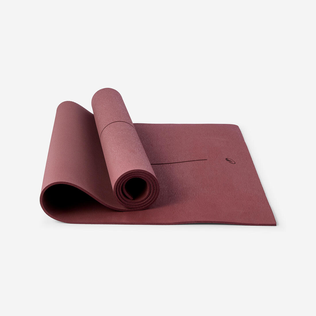 Tapis de yoga débutant adhérence et confort 5mm, bleu foncé