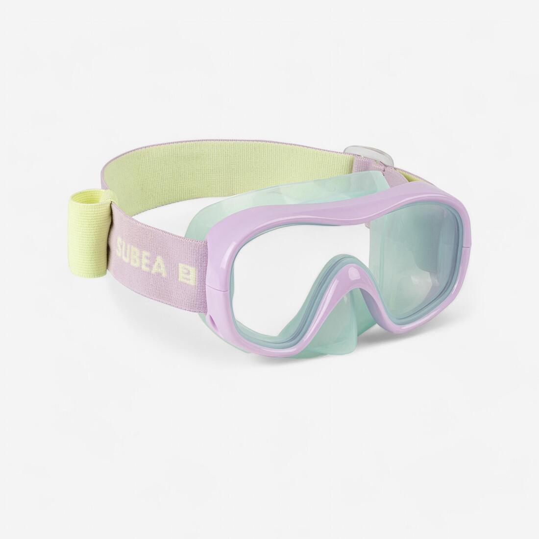 Masque plongée enfant - 100 confort menthe pastel