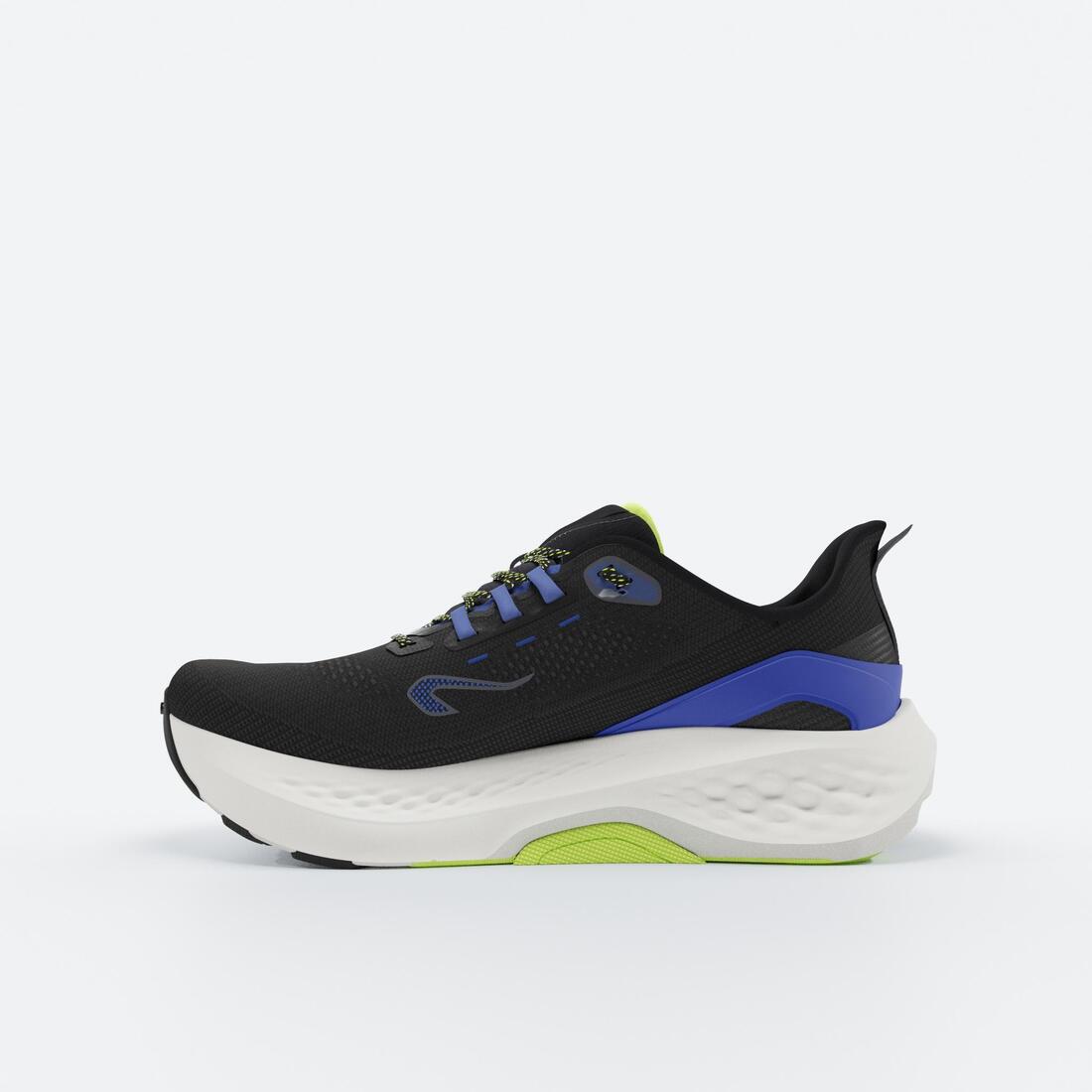 Chaussures de running route Homme - Kiprun KS900 Support, Noir bleu jaune