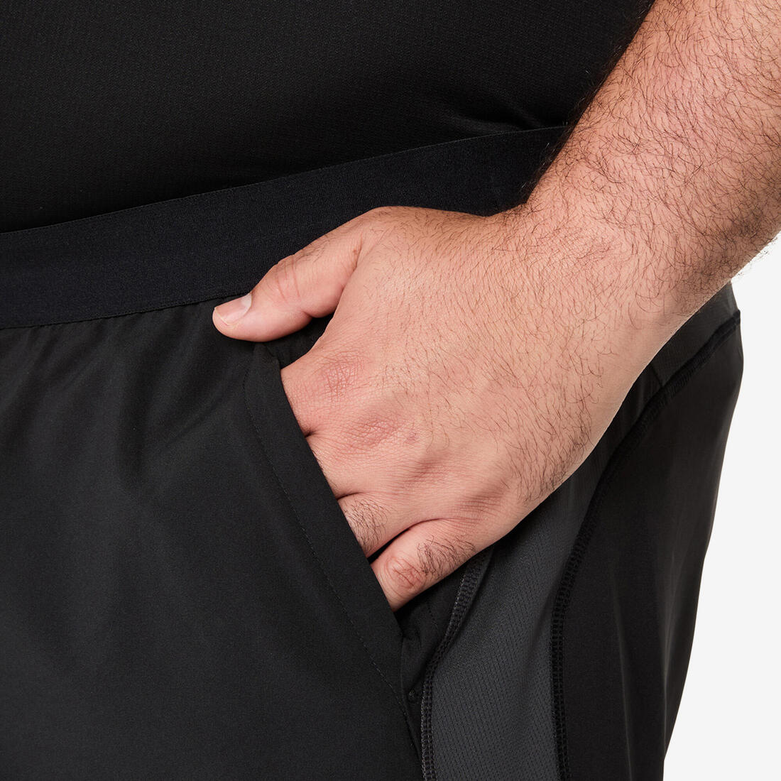 Short de running homme, Asics noir