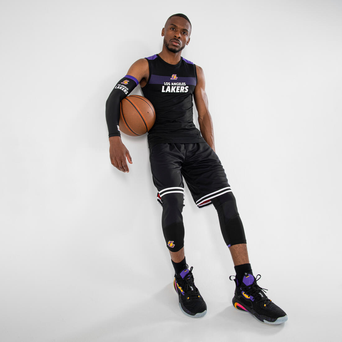 Sous-maillot basketball nba los angeles lakers sans manche adulte - ut500 noir