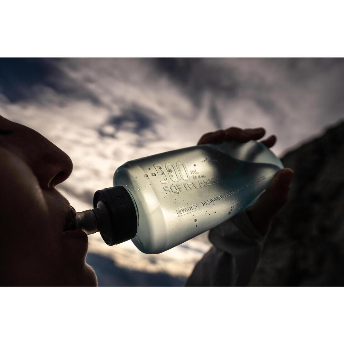 Gourde flasque souple 500 ml extrudée trail running