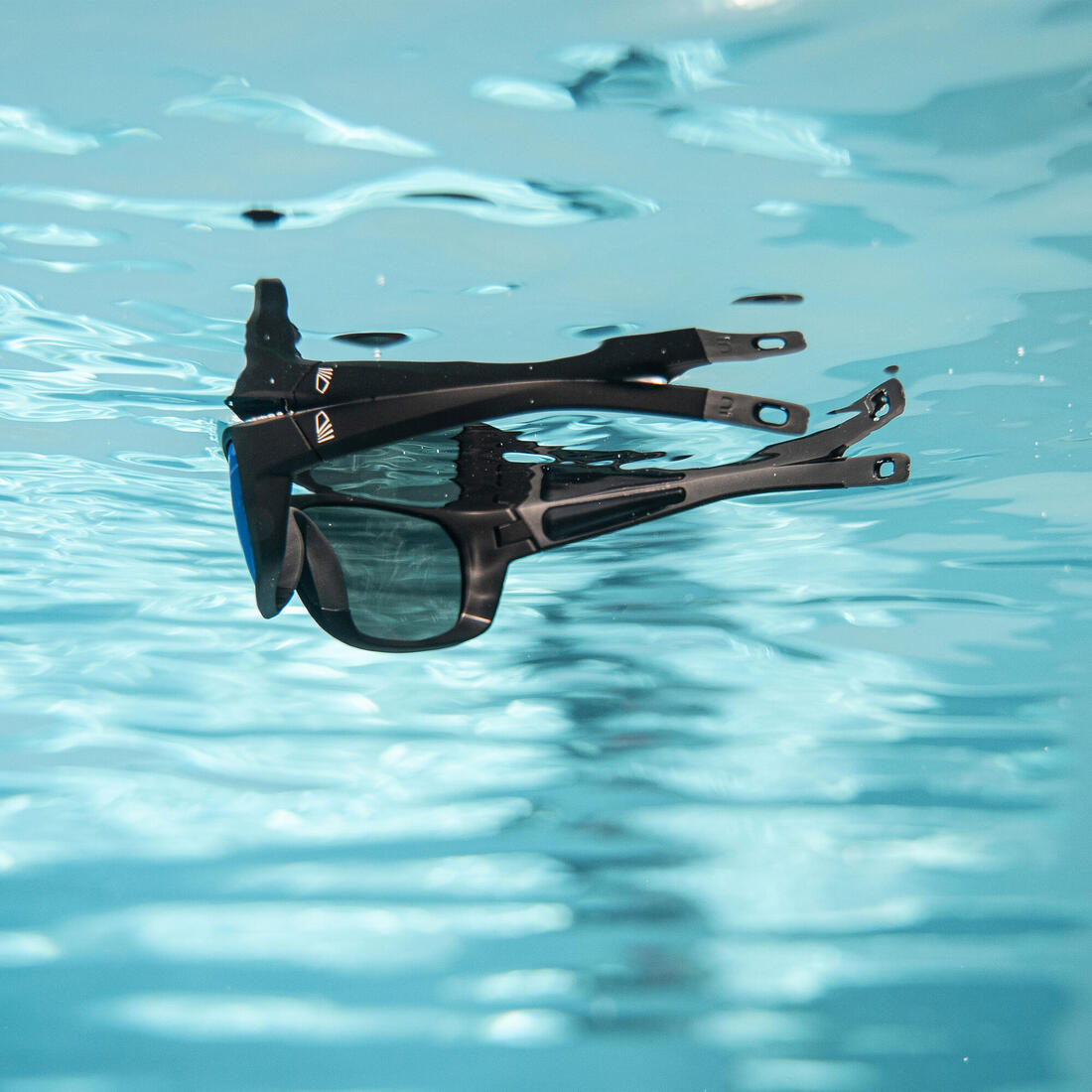 Lunettes de soleil polarisées flottantes voile adulte 500 taille M noir