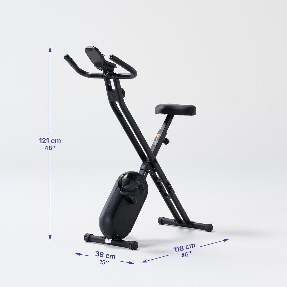 Vélo d'appartement noir, X-Bike 100 V2