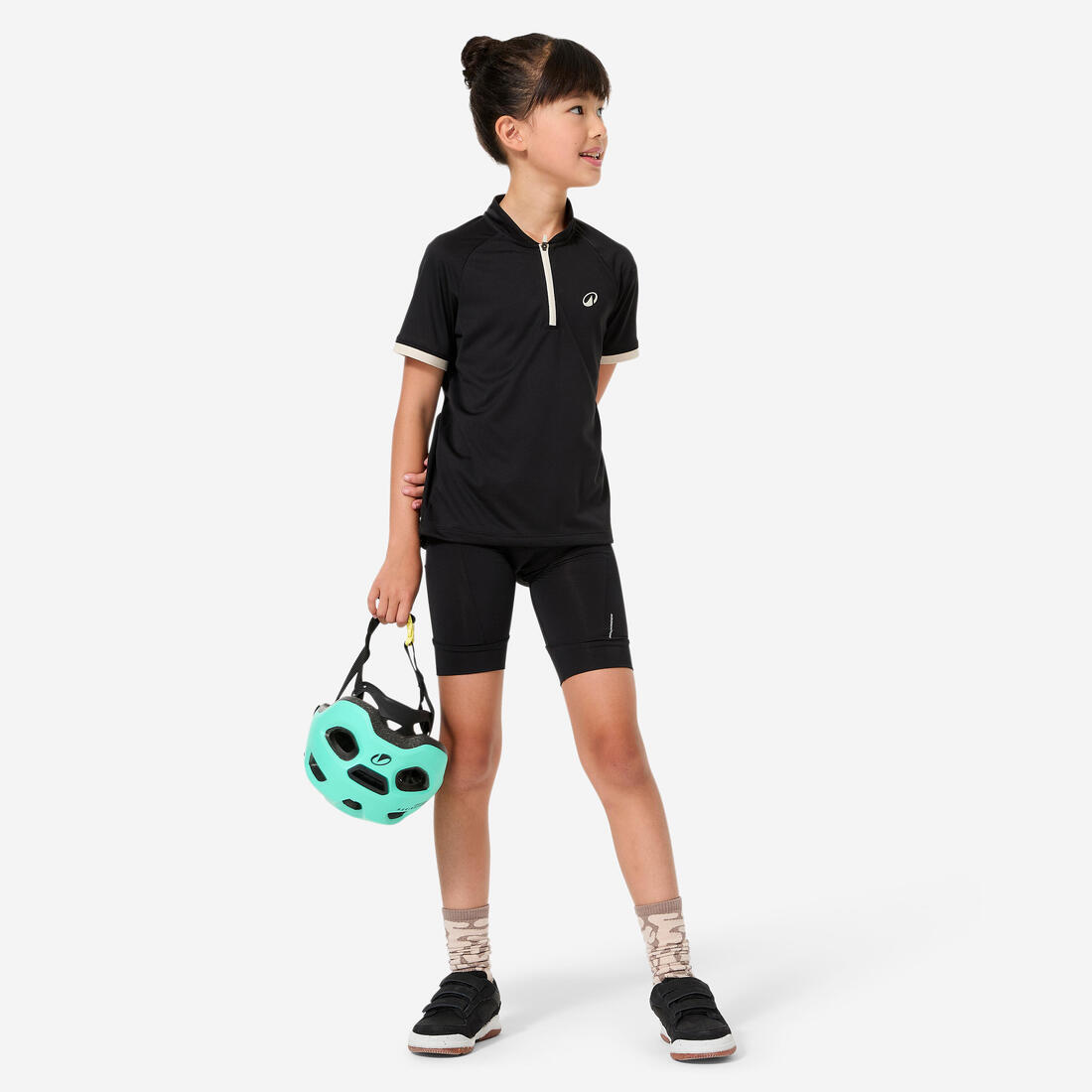CUISSARD VÉLO ENFANT 100 NOIR 7-13 ANS