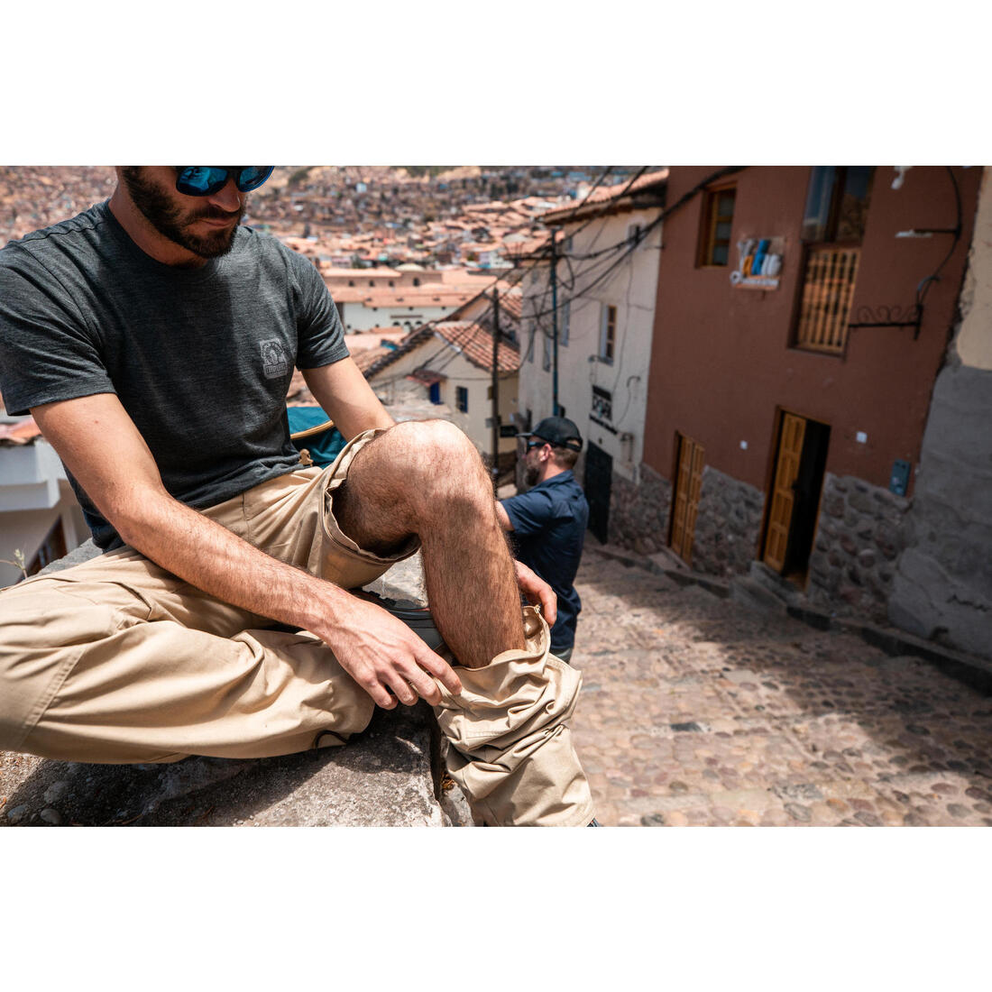 Pantalon cargo modulable de trek voyage - travel 500 modul homme