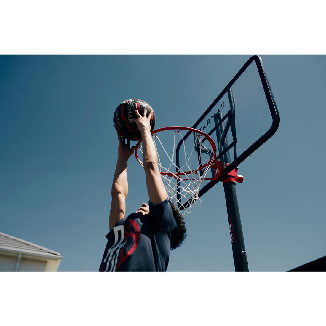 Panier de basket sur pied réglable de 2,20m à 3,05m - B100 Easy Polycarbonate