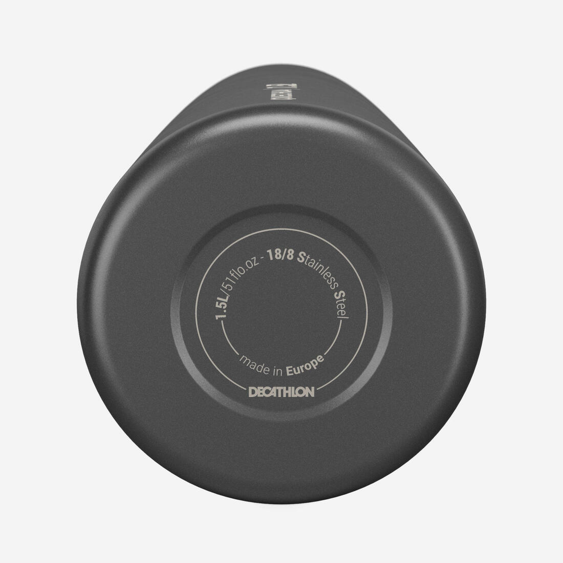 Gourde inox 1,5L avec bouchon à vis, composée à 75% d'acier recyclé