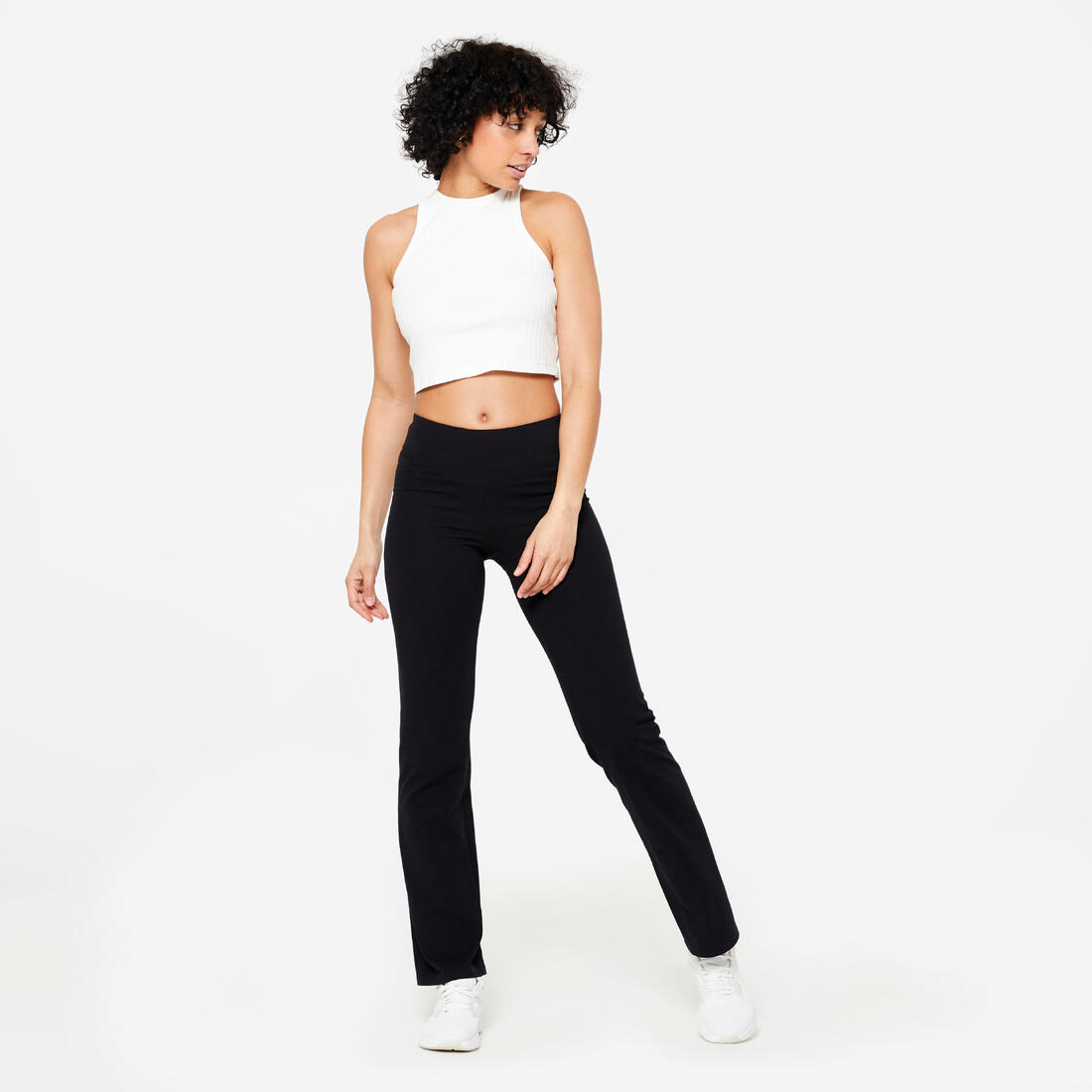Legging de fitness évasé en coton femme