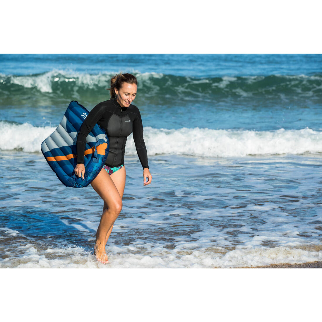 BODYBOARD DECOUVERTE GONFLABLE - COMPACT BLEU (25-75KG)