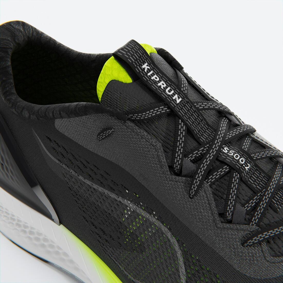 Chaussure de running homme kiprun ks500 2 noir jaune