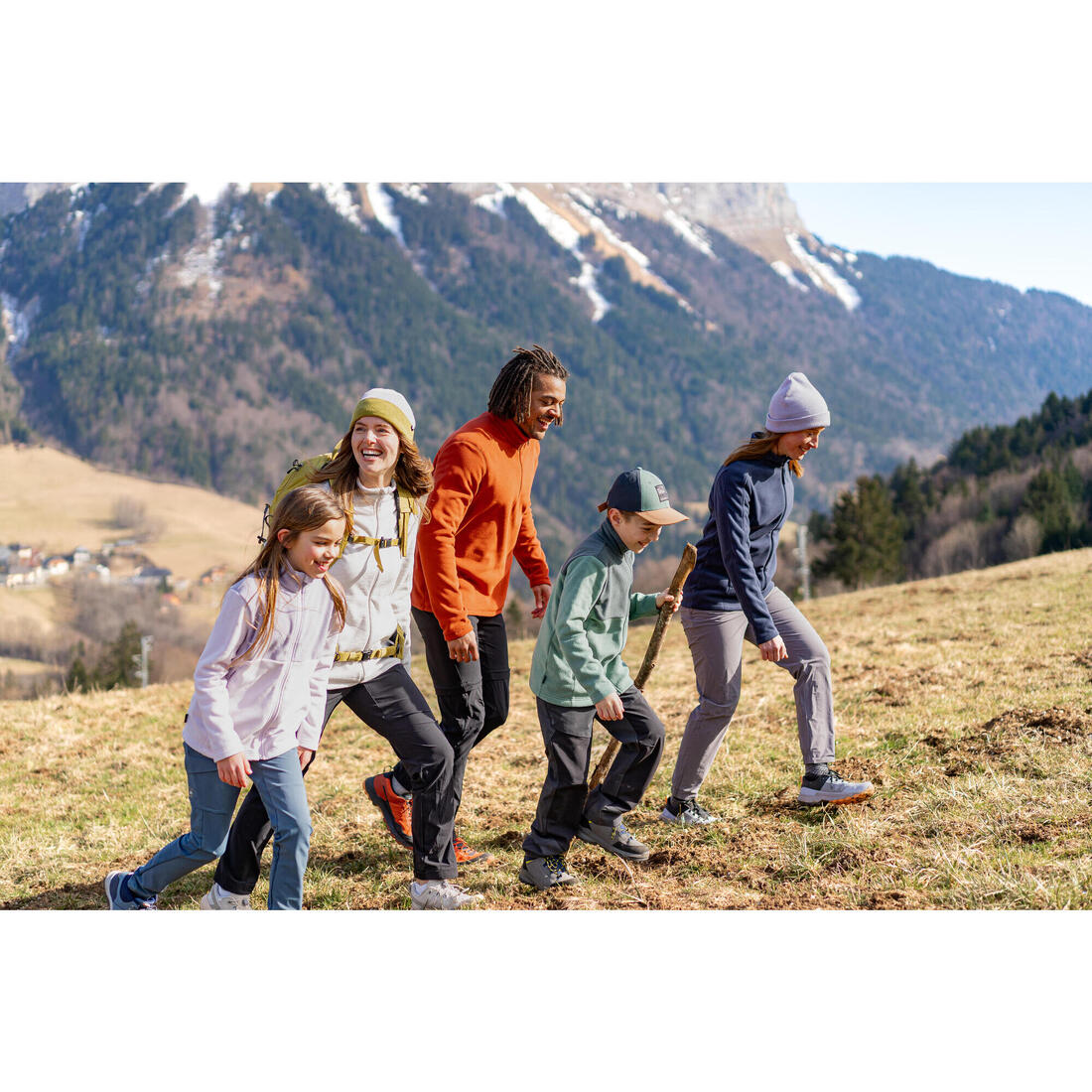 Veste polaire de randonnée enfant 7-15 ans, MH500 zip