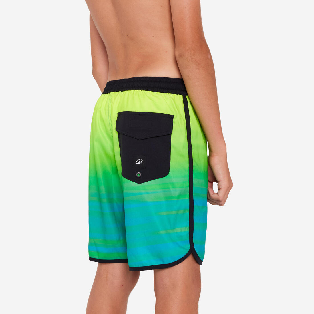SHORT DE BAIN 500 BLEU CAMO