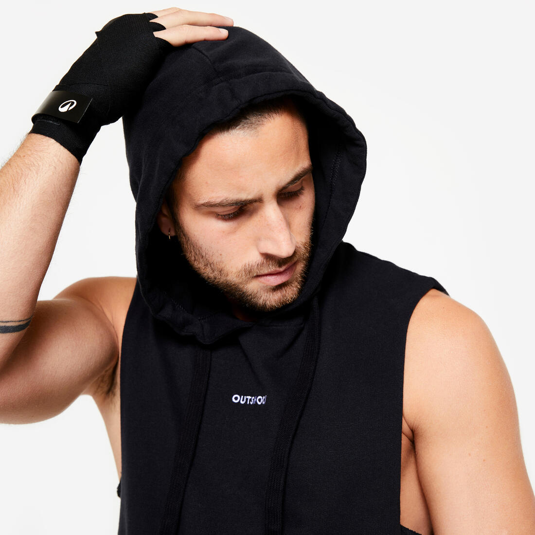 DEBARDEUR BOXE CAPUCHE NOIR