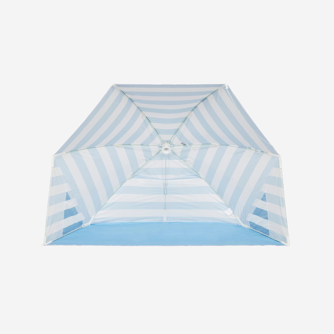 Parasol Abri plage solaire Iwiko 180 bleu jaune UPF50+ 3 places