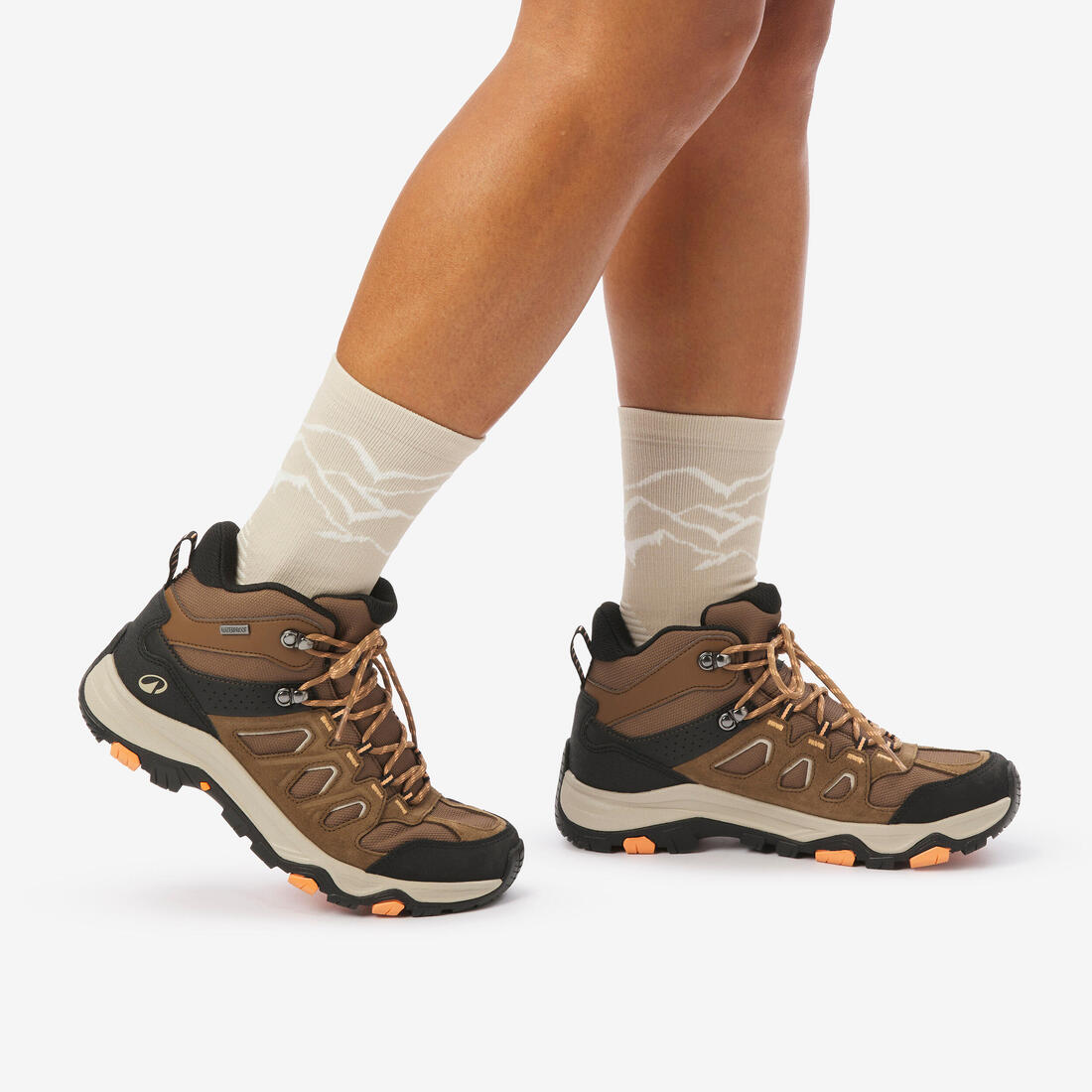 Chaussures de randonnée hautes imperméables femme, MH500