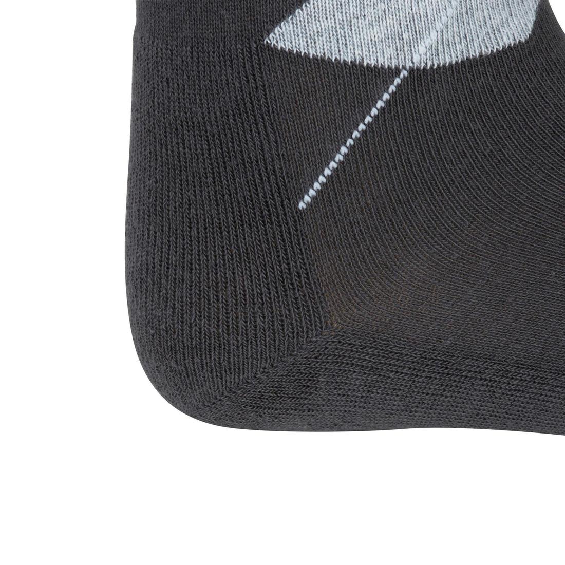 Chaussettes équitation enfant et adulte LOSANGES gris chiné/bleu ciel X 2 paire