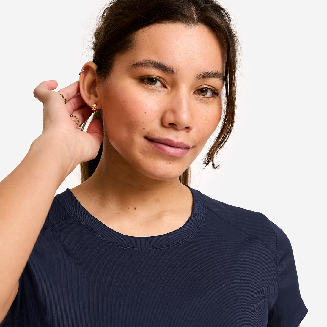 Tee-shirt côtelé femme