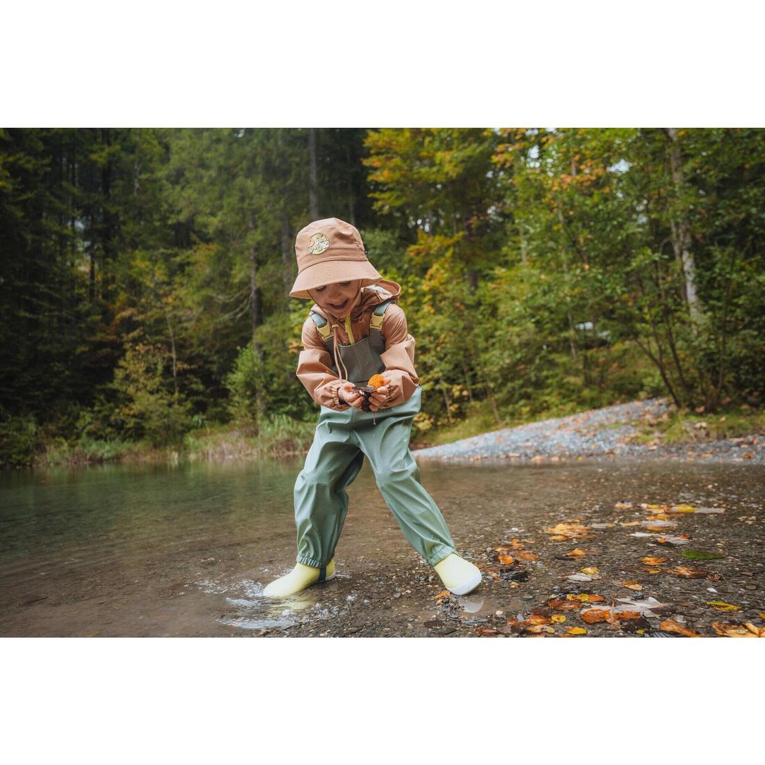 Salopette de randonnée imperméable enfant 2-6 ans, MH900 vert