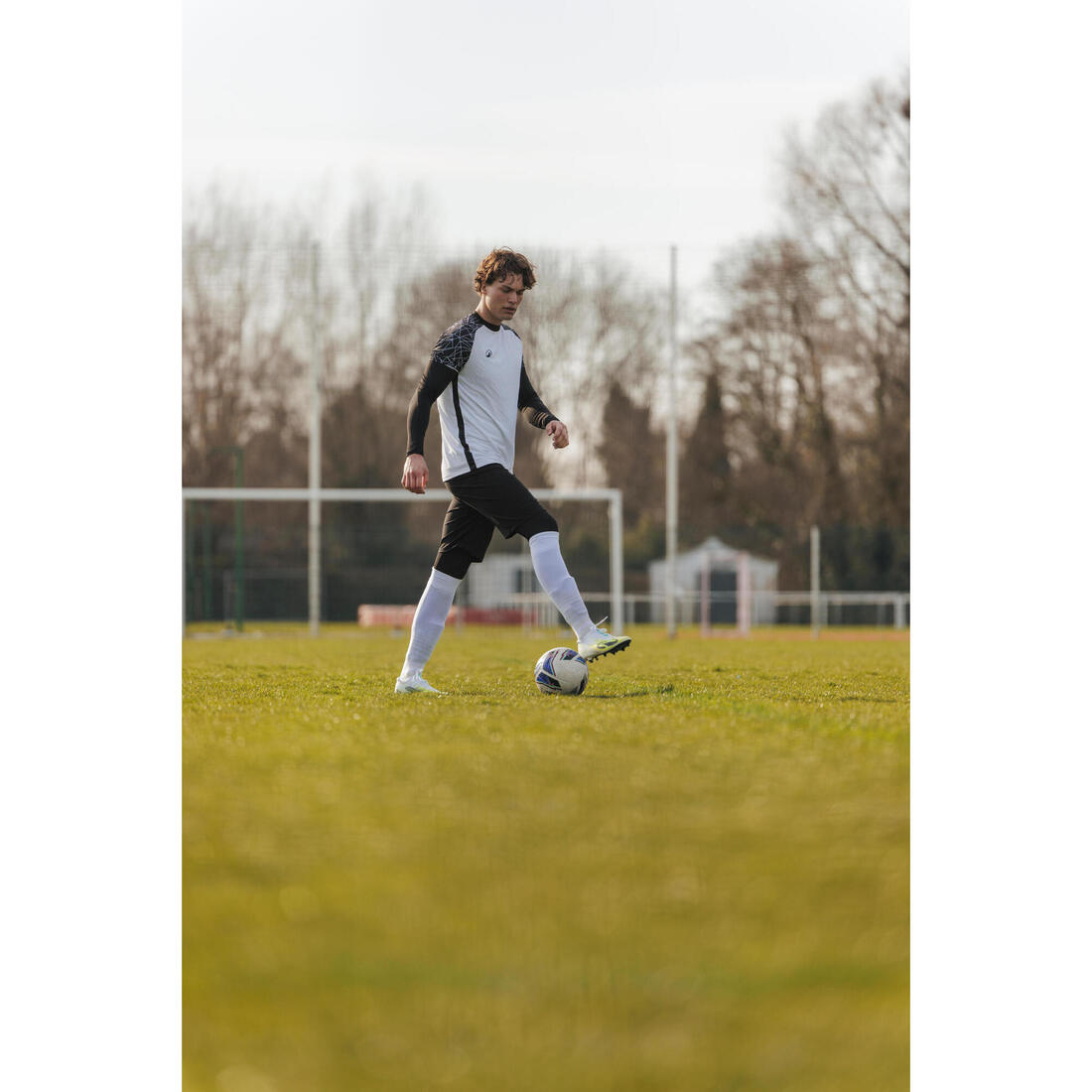 Sous-maillot de foot thermique manches longues mixte Keepcomfort noir
