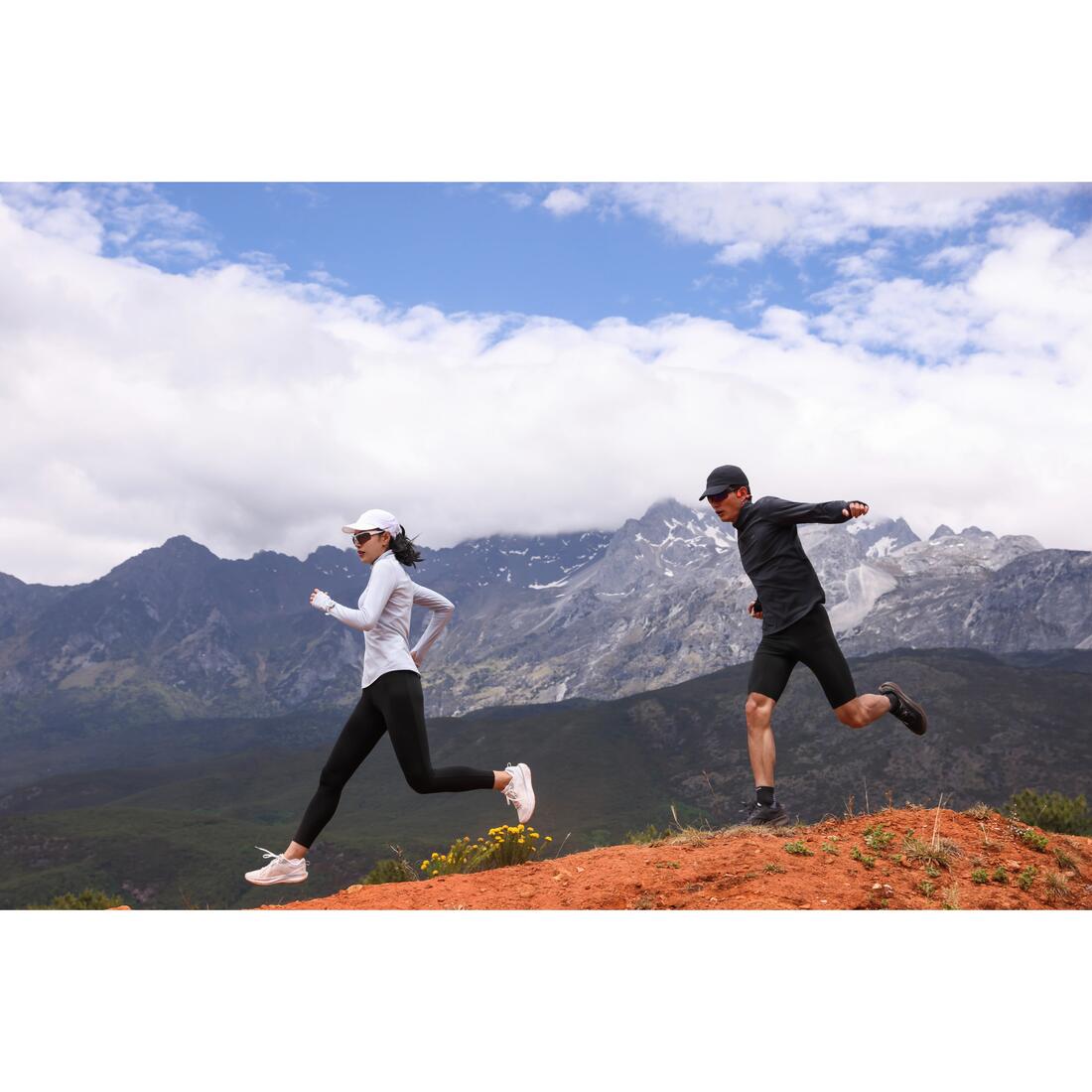 T-shirt manches longues demi zip chaud et respirant Homme, Kiprun Run 100