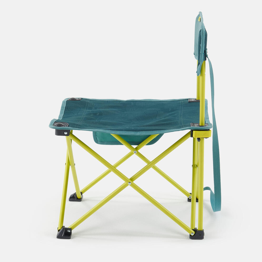 Chaise basse compacte de camping 100 bleue