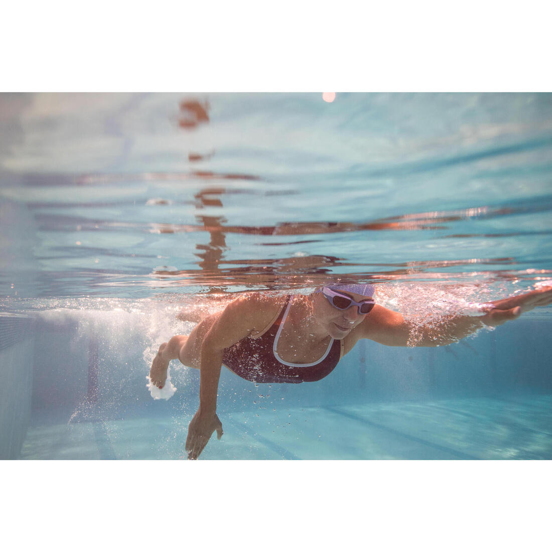 Maillot de bain 1 pièce natation entraînement femme, Kamyla