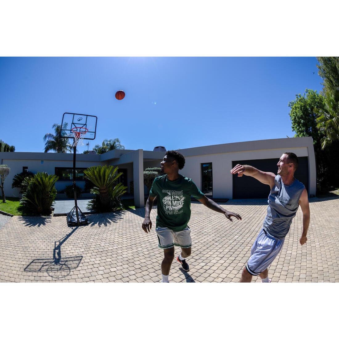 Panier basket sur pied déporté spécial dunk réglable 2,40 à 3,05 m, B700