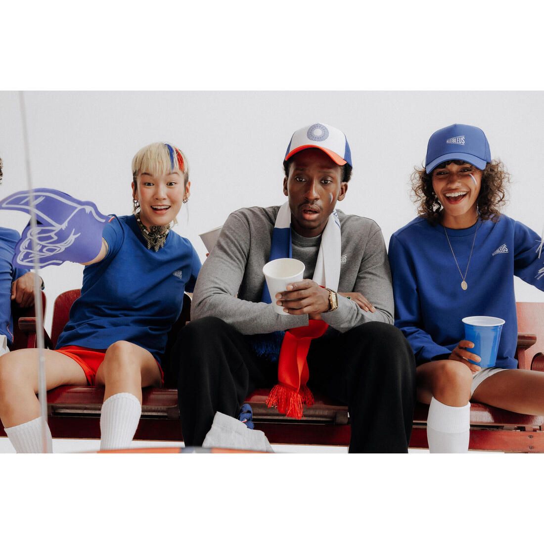 Casquette bleue coq Allez les Bleus mixte