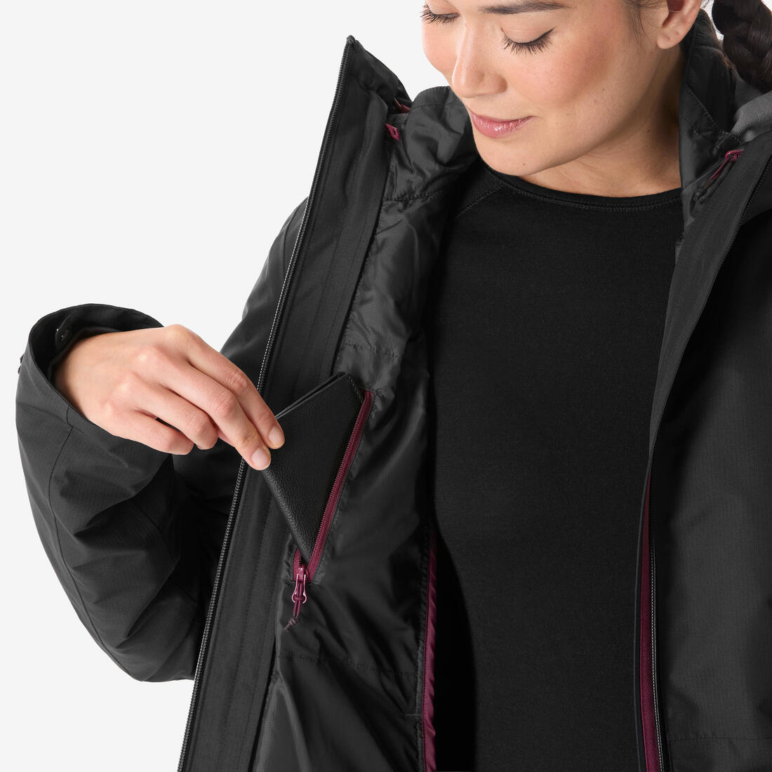 Veste 3en1 de randonnée hiver -8° femme, MH500 3en1