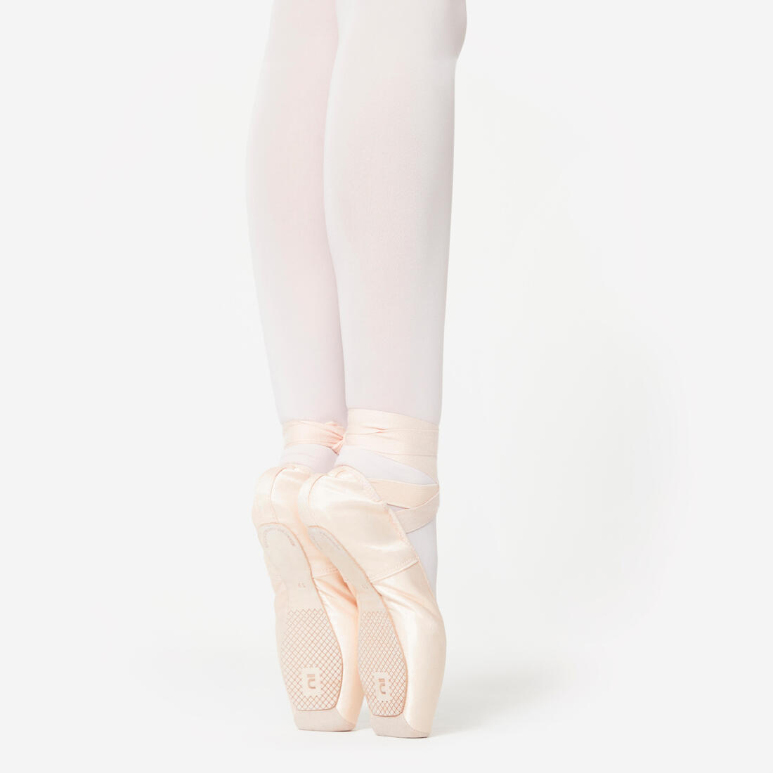 Pointes de danse avec semelles souples débutante, beige