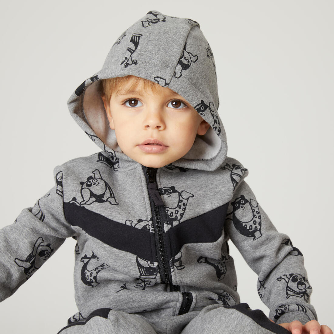 Sweat Zippé bébé Basique, bordeaux et