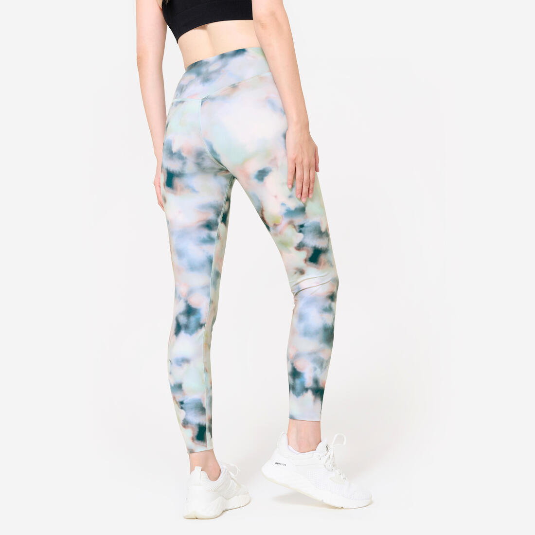 Legging taille haute Fitness Cardio Femme, Imprimé