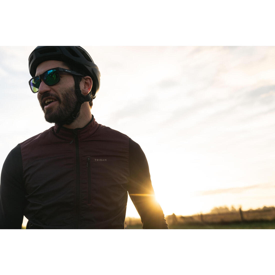 MAILLOT VELO ROUTE MANCHES LONGUES MI-SAISON HOMME - RC500 SHIELD